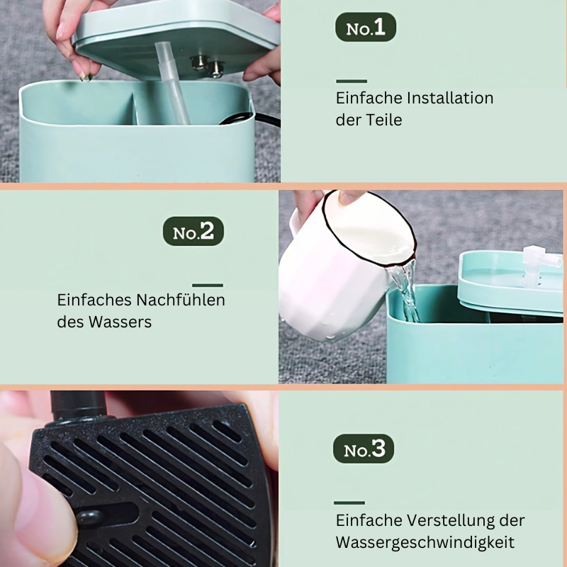 Automatischer 1,5L Katzen-Wasserbrunnen inkl. Wasserfilter