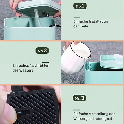 Automatischer 1,5L Katzen-Wasserbrunnen inkl. Wasserfilter